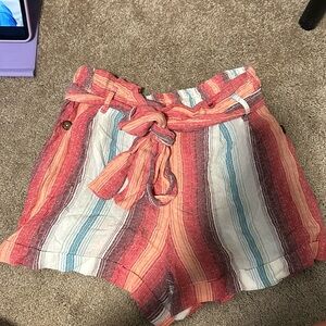 flowy shorts with tie in front